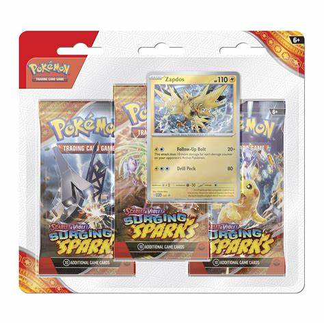 Scarlet & Violet Surging Sparks 3-pack Blister - Pokemontana