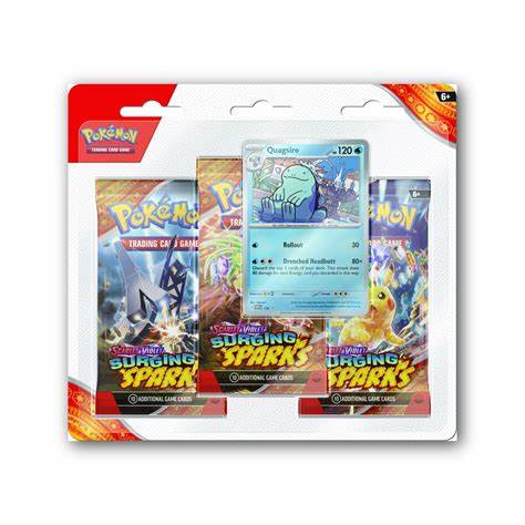 Scarlet & Violet Surging Sparks 3-pack Blister - Pokemontana