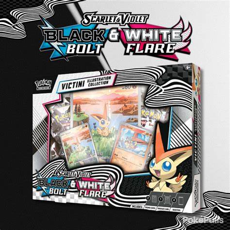 Black Bolt & White Flare Victini Illustration Box