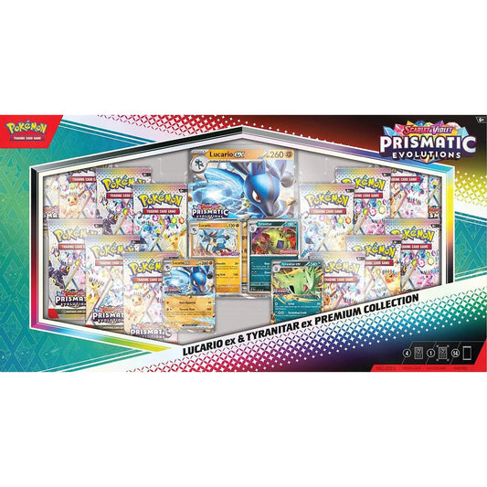 Prismatic Evolutions Lucario ex & Tyranitar ex Premium Collection Box