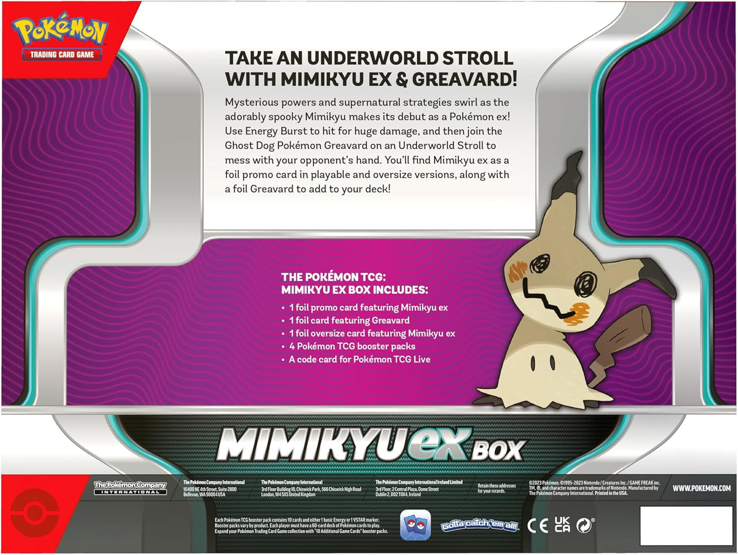 Pokémon TCG – Mimikyu EX Box