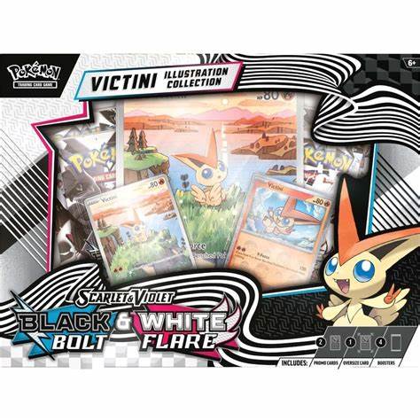 Black Bolt & White Flare Victini Illustration Box